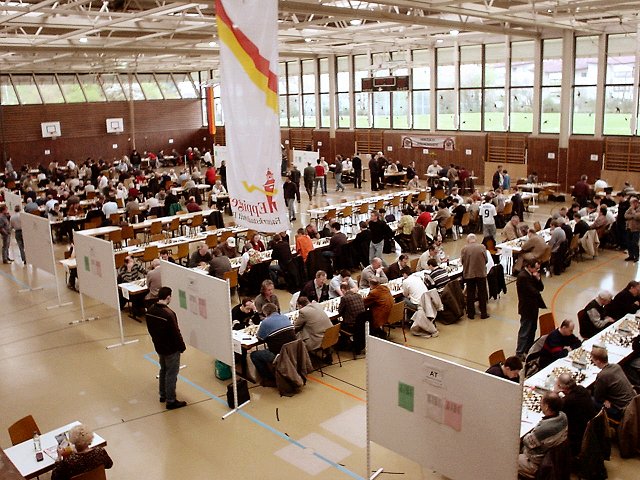 Schach in der Eppinger Großsporthalle