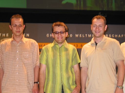 Medaillengewinner Wadim Swagintsew, Lev Aronjan und Konstantin Landa