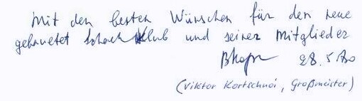 Autogramm Viktor Kortschnoi