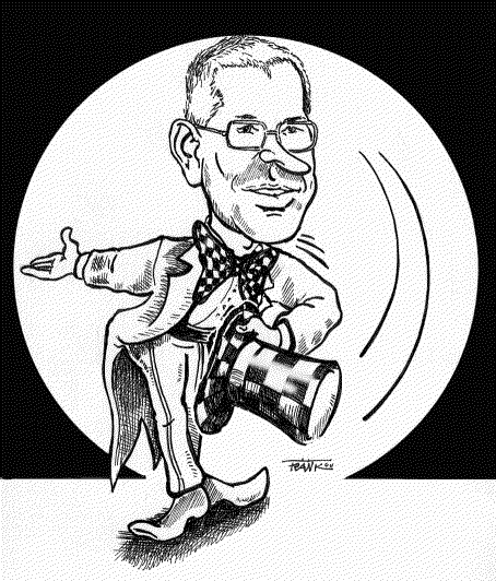 Karikatur Michael Tischendorf, technischer Leiter