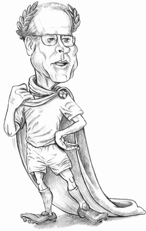 Karikatur Kaiser Franz Beckenbauer