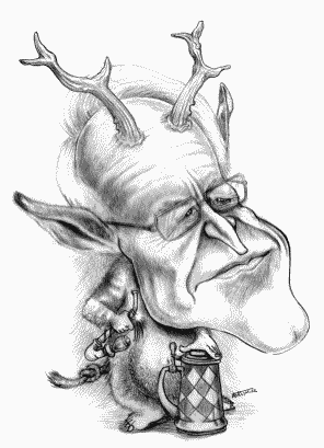 Politiker-Karikatur Edmund Stoiber