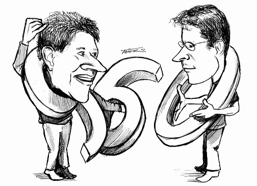 Karikatur Weltmeisterschaft im Chess960 (Fischer Random Chess)