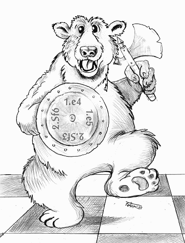 Schach-Karikatur: Die Russische Verteidigung