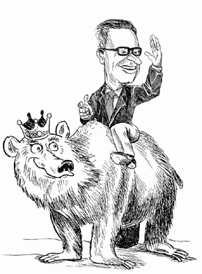 Karikatur Michail Botwinnik