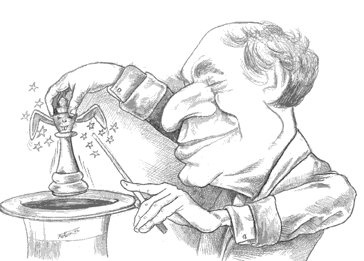 Karikatur Michail Tal
